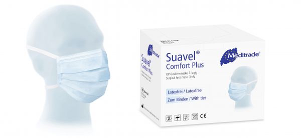 Atemschutzmaske Suavel® Comfort Plus - 50 Stück - OP-Maske zum Binden