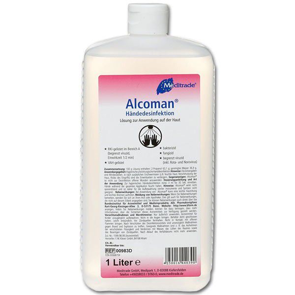 Alcoman® - 1x 1000 ml - Händedesinfektion