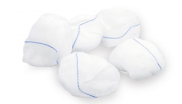 BeeSana® Mulltupfer, ohne RöKo, steril, 15 x 16 cm, Rundform