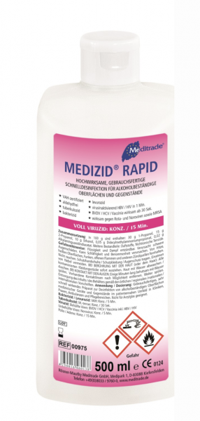 Medizid Rapid - Flächendesinfektionsmittel - 500ml - 18 x 500 ml